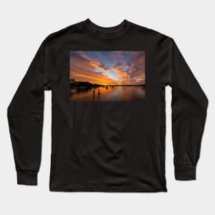 Paddling Into Sunset, Sunshine Coast Long Sleeve T-Shirt